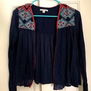 American Eagle Embroidered Cardigan